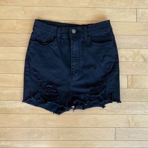 high waisted distressed jean shorts fashion nova